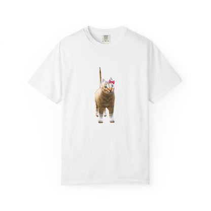 Low Poly Cat T-Shirt (With Bow)