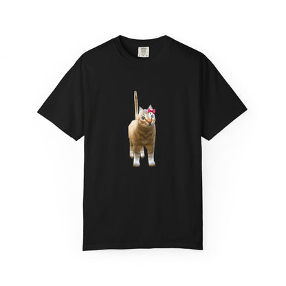 Low Poly Cat T-Shirt (With Bow)