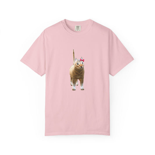 Low Poly Cat T-Shirt (With Bow)