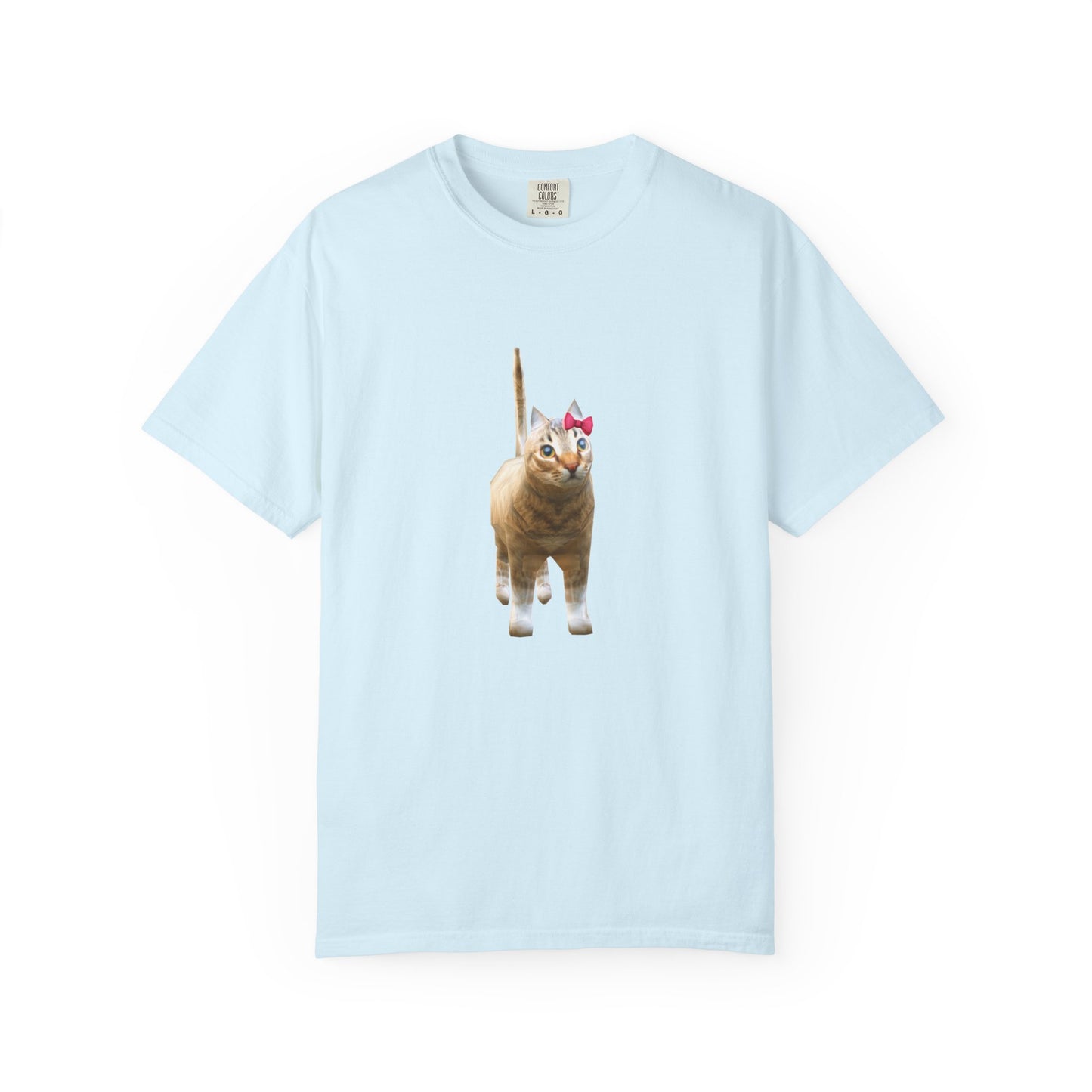 Low Poly Cat T-Shirt (With Bow)