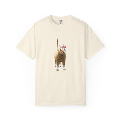 Low Poly Cat T-Shirt (With Bow)
